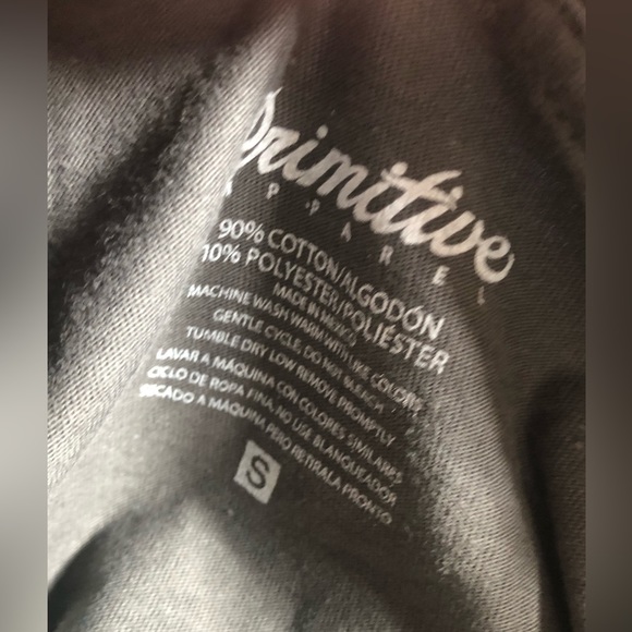 NWOT Primitive Collegiate Logo Tee in Grey - Size S - Picture 3 of 3